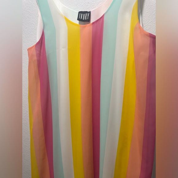 IVORY Rainbow Sunshine Stripe Sun Dress - Picture 2 of 6